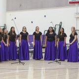 The Lemoore High School Choir delivered stirring renditions of patriotic songs.